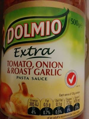 Tomato, onion and roast garlic Pasta Sauce