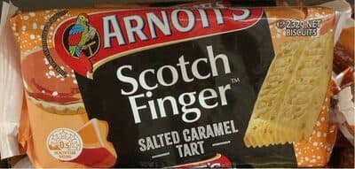 Scotch finger salted caramel tart