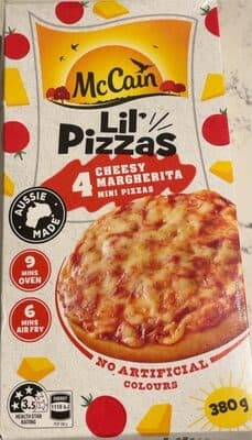 Lil pizzas cheesy margherita