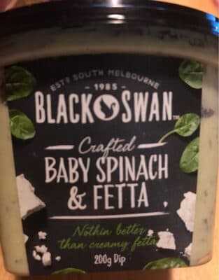 Baby spinach et feta dips