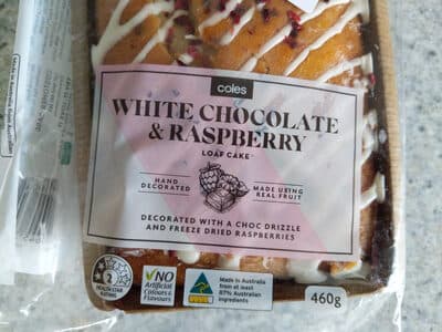 White Chocolate & Raspberry Loaf Cake