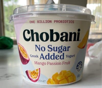No sugar added greek yoghurt Mango & Passionfruit
