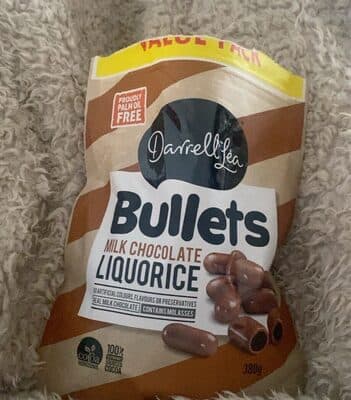 Bullets milk chocolate liquorice