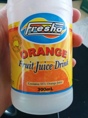 Orange Fruit Juice Drink