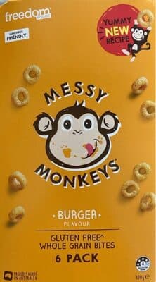 Messy Monkeys Burger Flavour whole grain bites