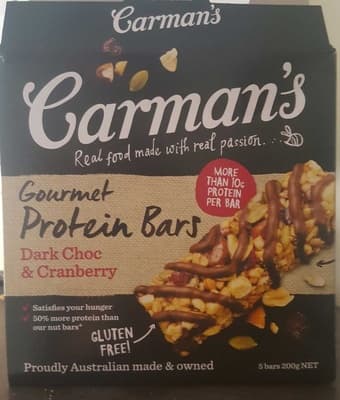 Gourmet Protein Bars Dark Choc & Cranberry