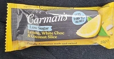 Low Sugar Lemon White Chocolate And Coconut Slice