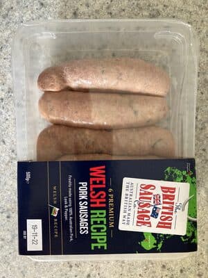 Welsh Recipe Pork Sausages