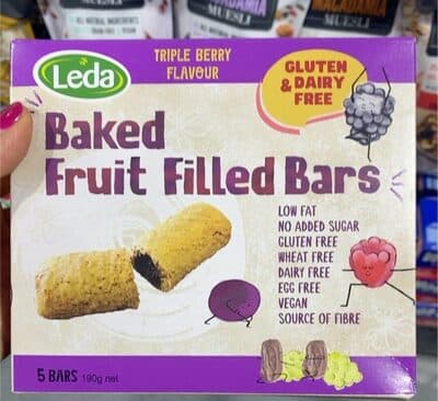 Baked fruit filled Bars