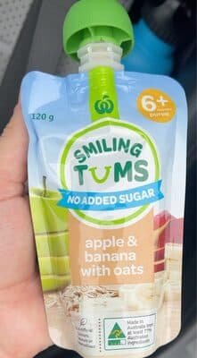 Smiling Tums Apple & Banana with Oats