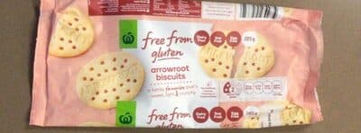 Arrowroot biscuits free from gluten