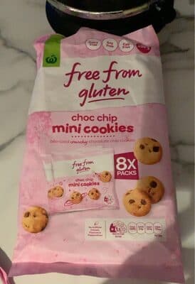 Free from gluten choc chip mini cookies
