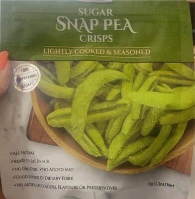 Snap pea crisps