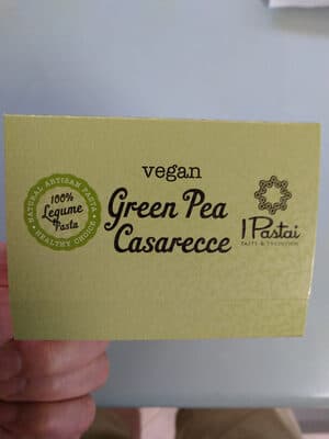 Vegan Green Pea Casarecce