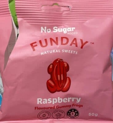 Raspberry Flavoured Gummy Frogs