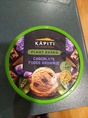 Kapiti plant based chocolate fudge brownie ice cream