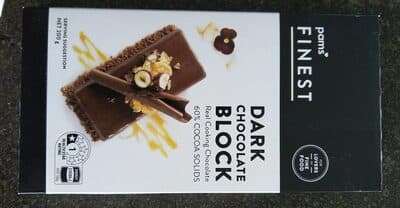 Dark chocolate block