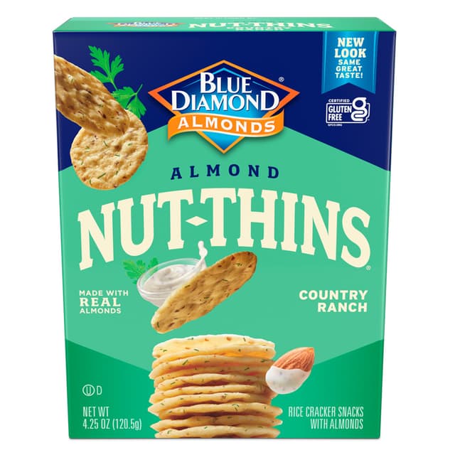 Country Ranch Rice Cracker Snacks with Almonds