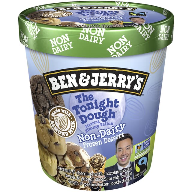 The Tonight Dough Caramel & Chocolate With Chocolate Cookie Swirls & Gobs Of Chocolate Chip Cookie Dough & Peanut Butter Cookie Dough Non-Dairy Frozen Dessert