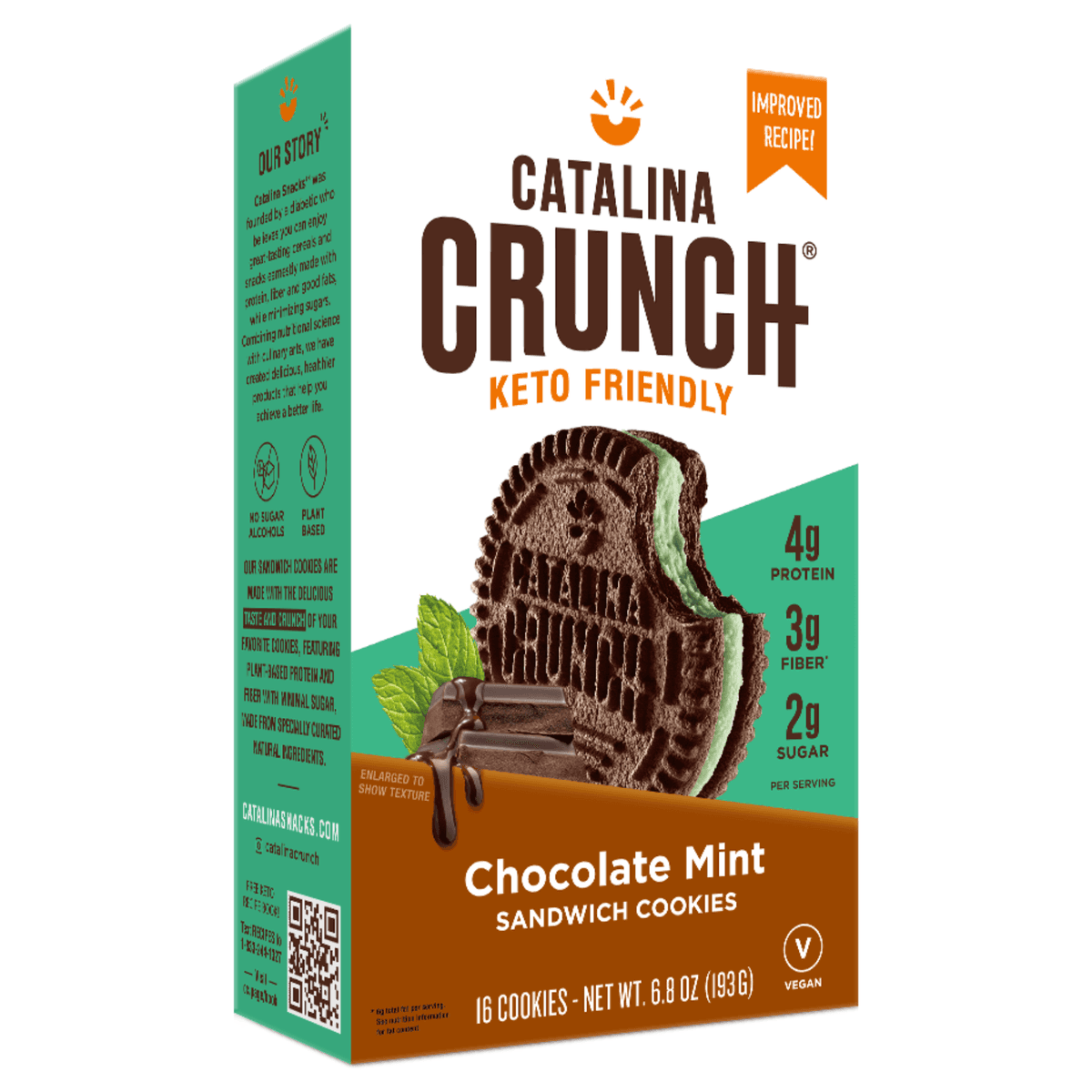 Catalina Crunch Keto Friendly Chocolate Mint Sandwich Cookies