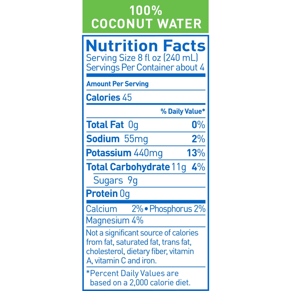 100% Natural Coconut Water