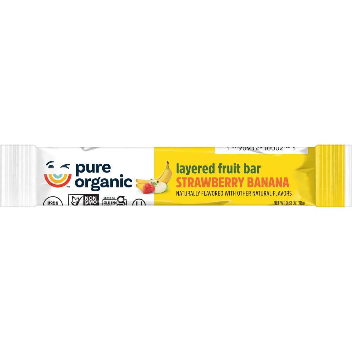 Strawberry Banana Flavored Layered Fruit Bar