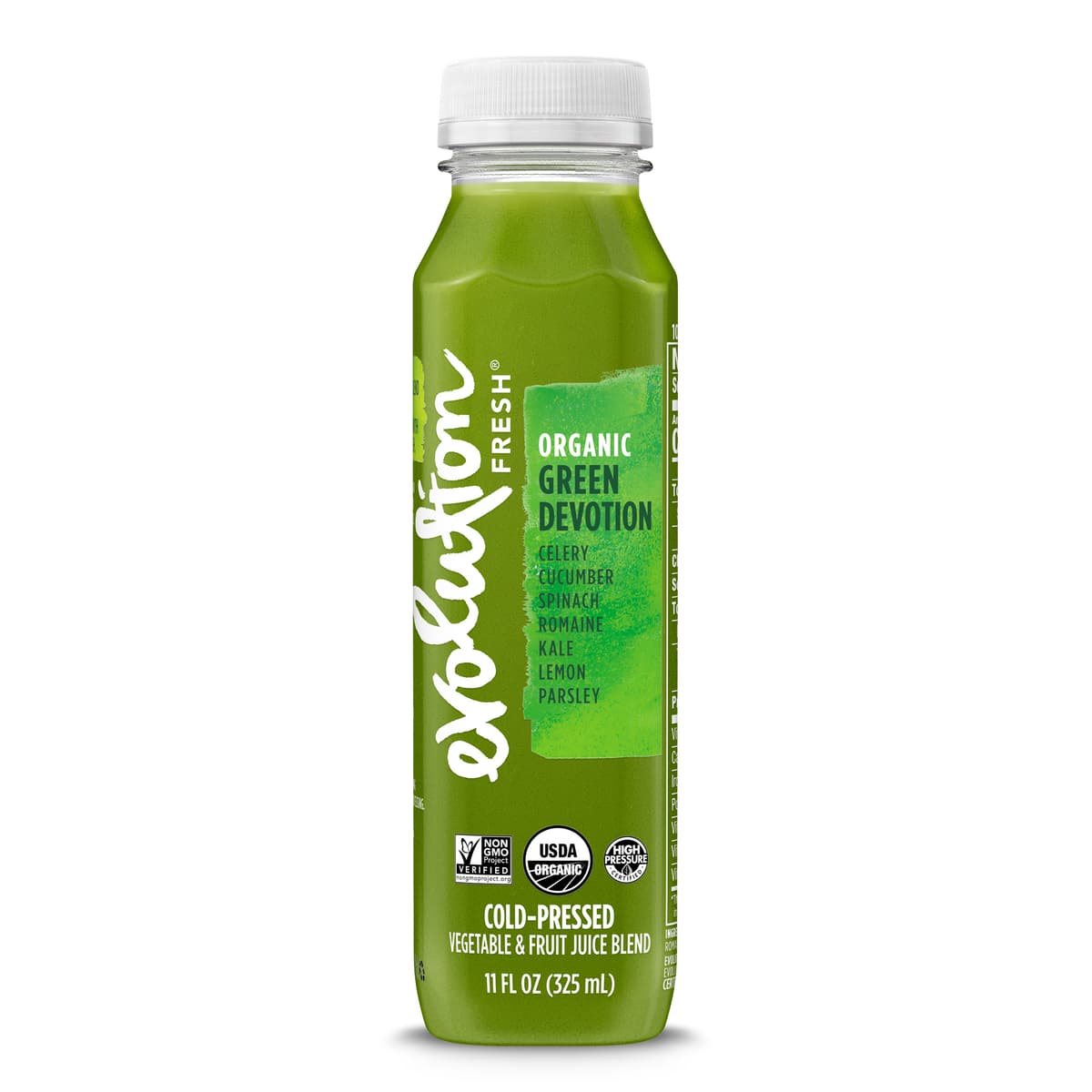Organic Green Devotion Celery Cucumber Spinach Romaine Kale Lemon Parsley Vegetable & Fruit Juice Blend