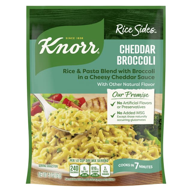 Cheddar Broccoli Flavor Rice & Pasta Blend with Broccoli in a Cheesy Cheddar Sauce