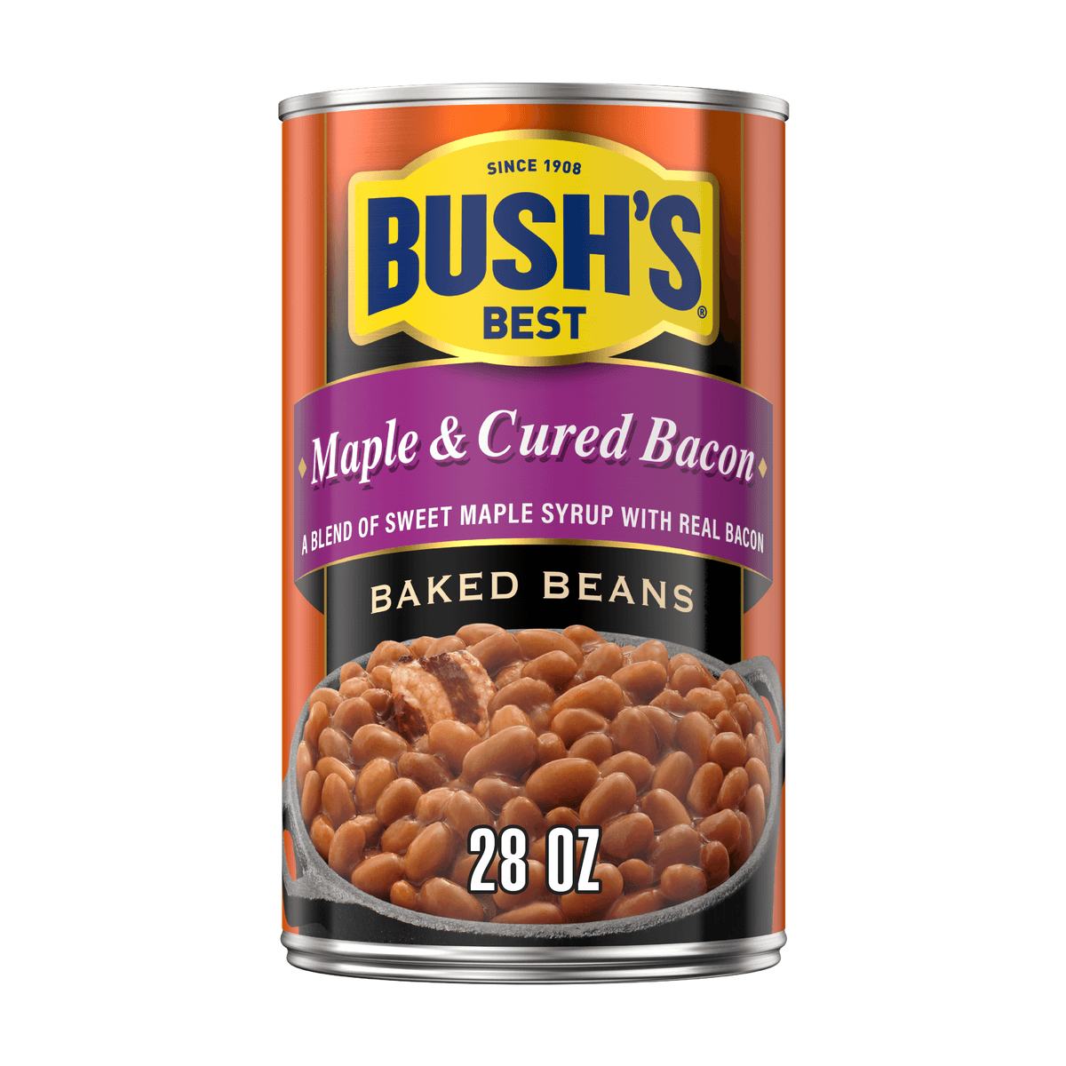Maple & Cured Bacon Seasoned with Maple Syrup, Cured Bacon Baked Beans