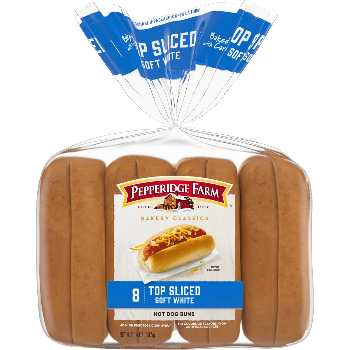 Soft White Top Sliced Hot Dog Buns