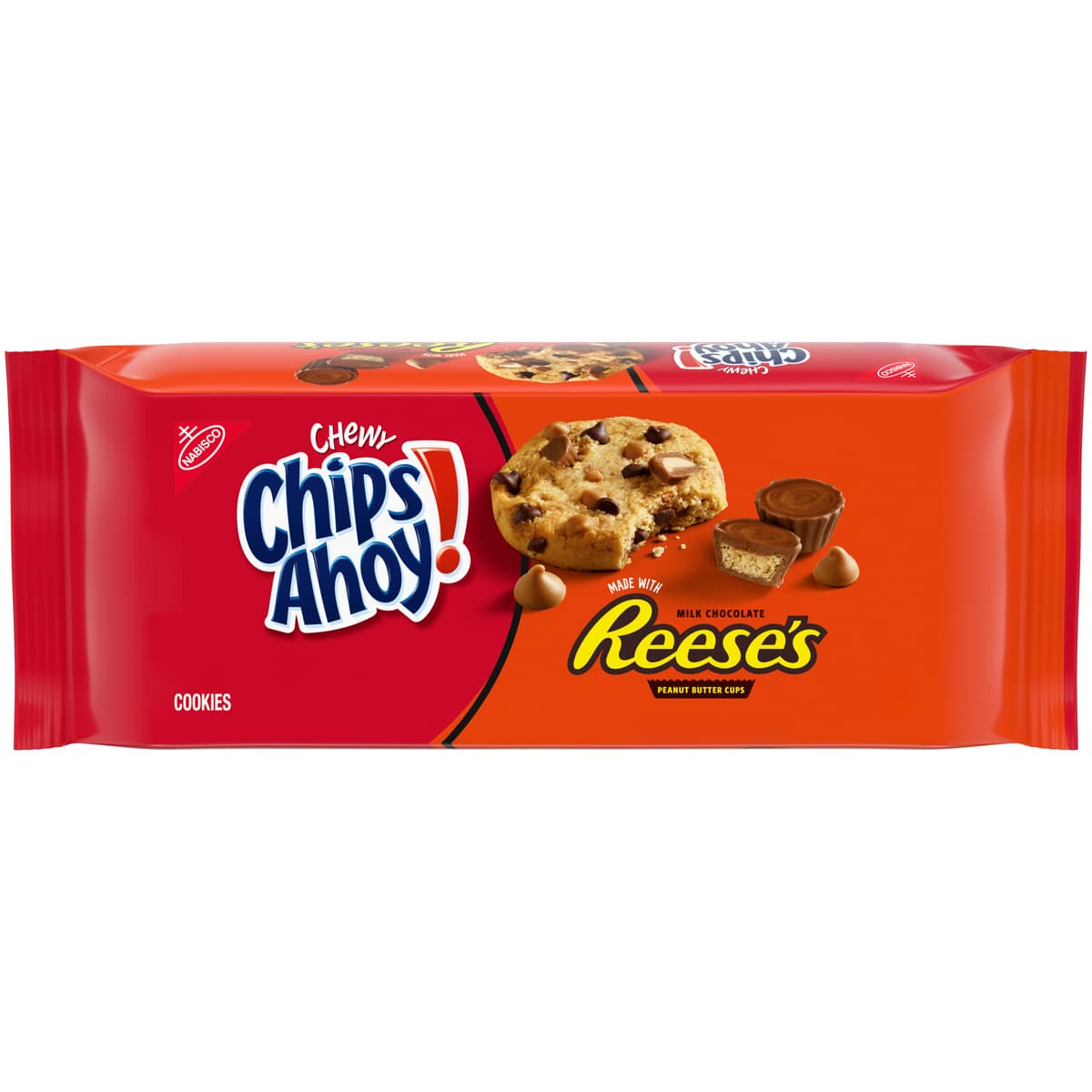 Chewy Cookies Made with Reese's Milk Chocolate Peanut Butter Cups