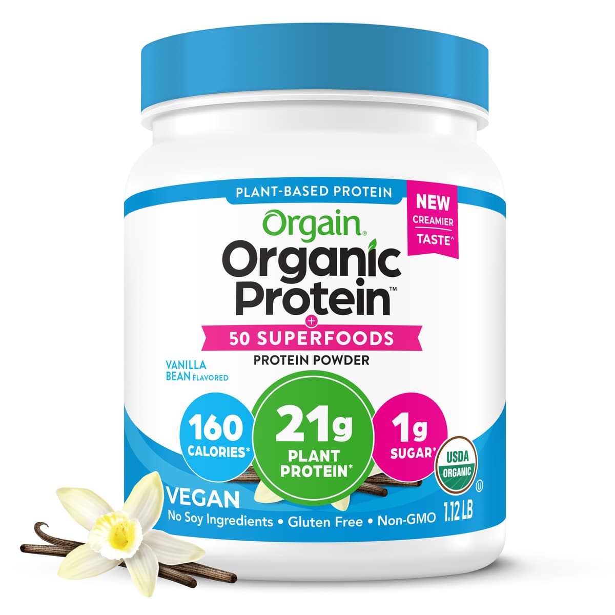 Vanilla Bean Flavor Plant Based Protein & Superfoods Powder