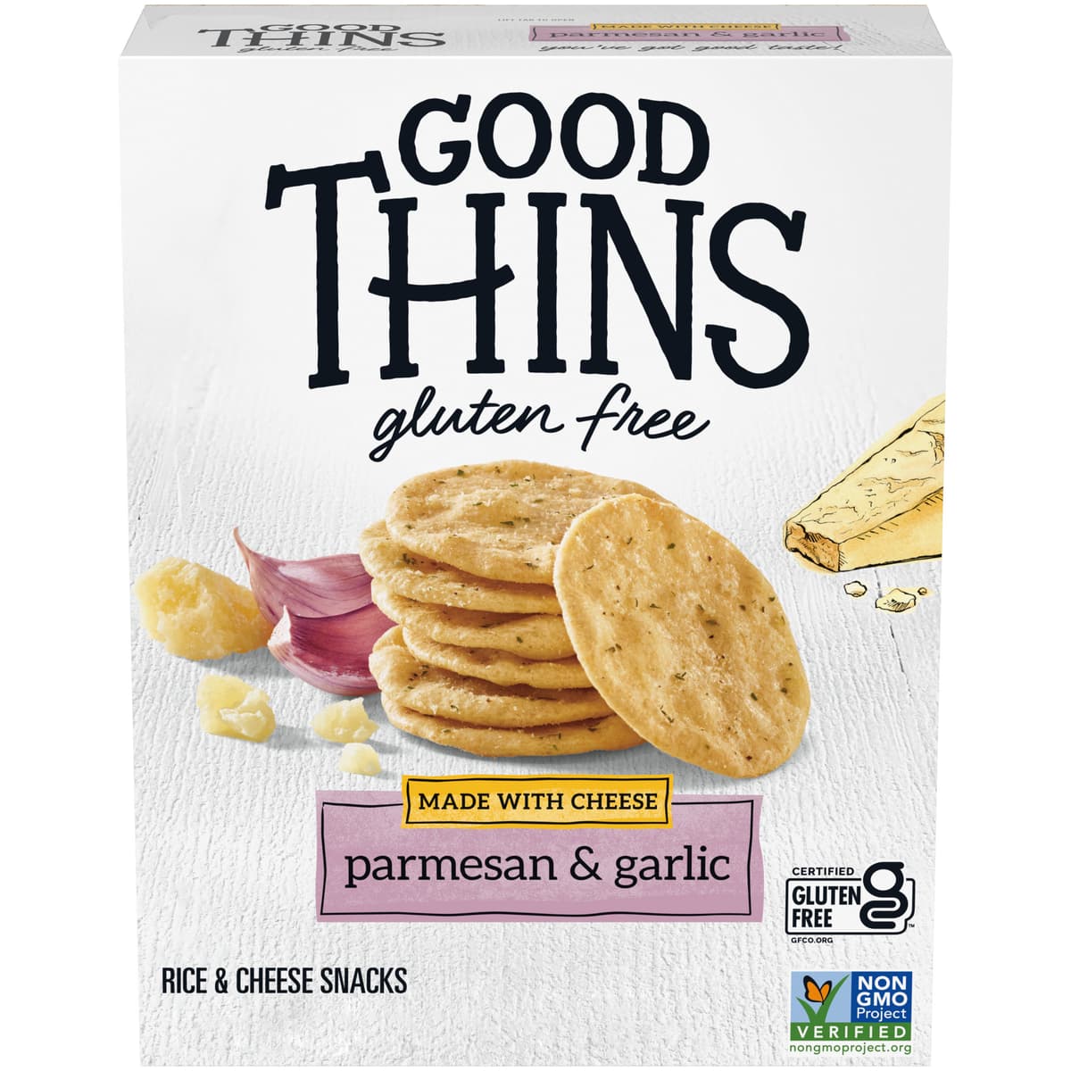 Gluten Free Parmesan & Garlic Rice & Cheese Snacks