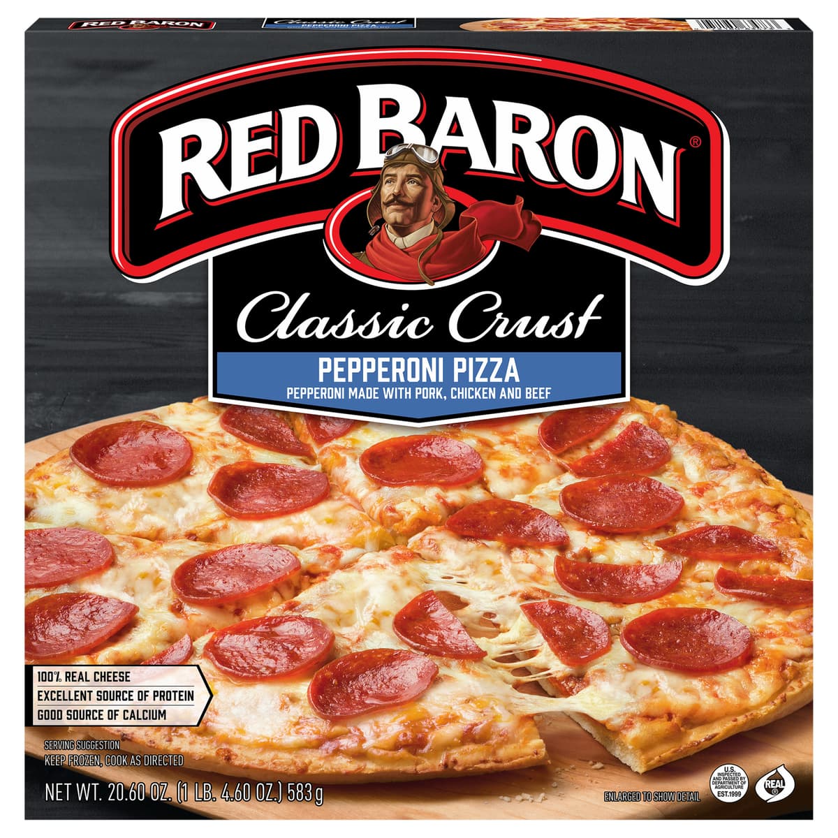 Pepperoni Made With Pork, Chicken And Beef Pizza