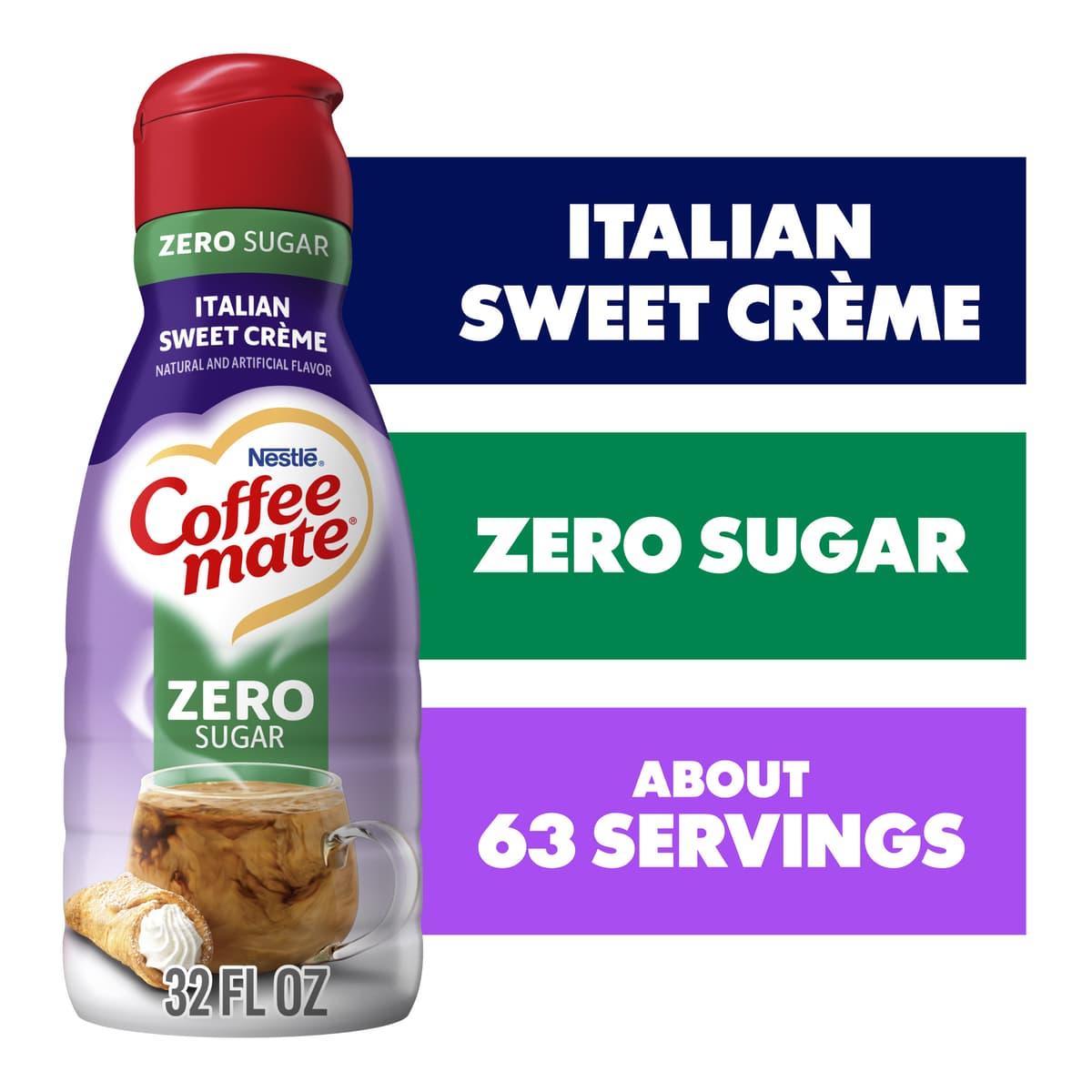 Italian Sweet Creme Flavor Sugar Free Coffee Creamer