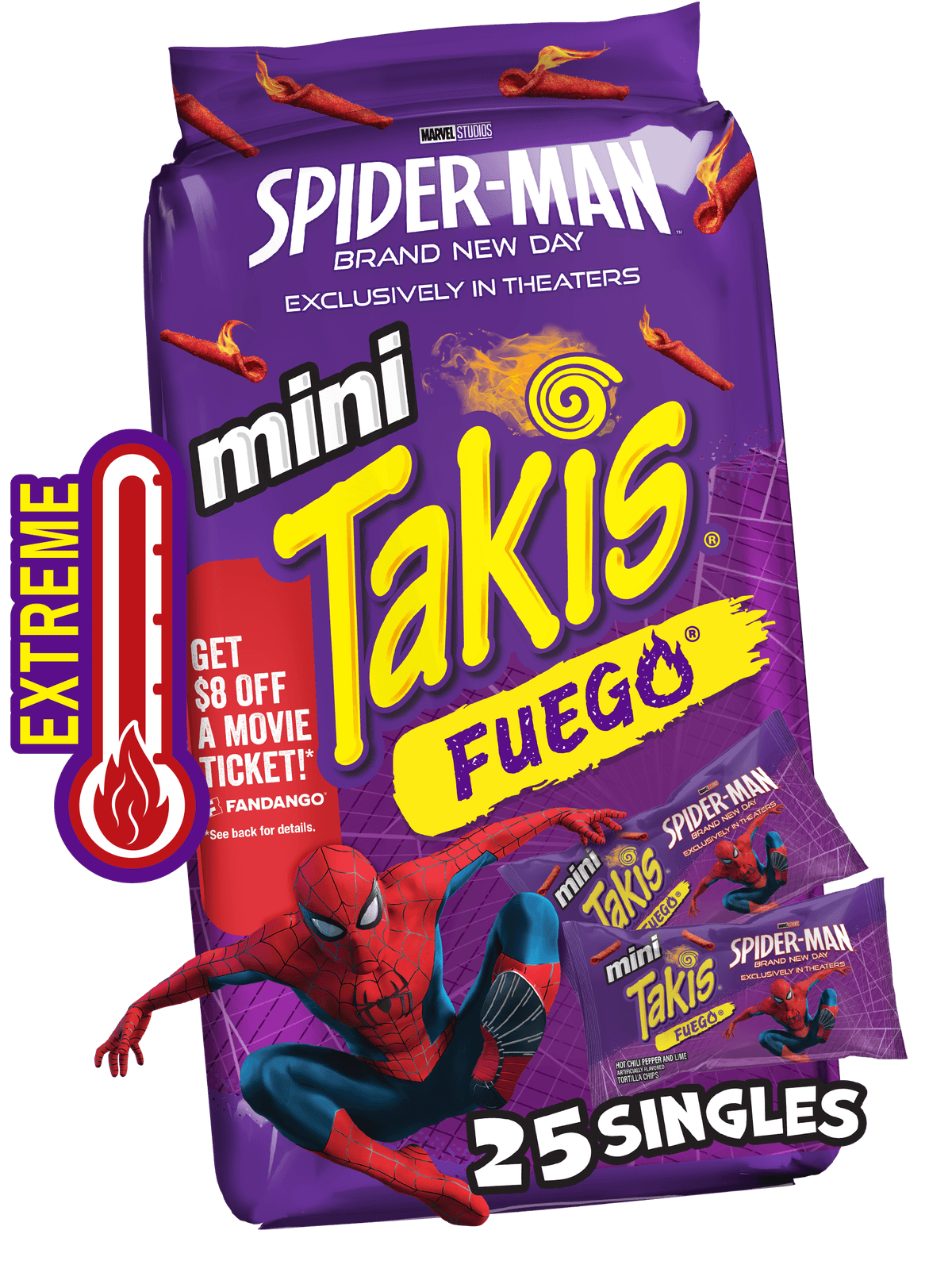 Fuego Hot Chili Pepper & Lime Flavored Mini Bite Size Tortilla Chips