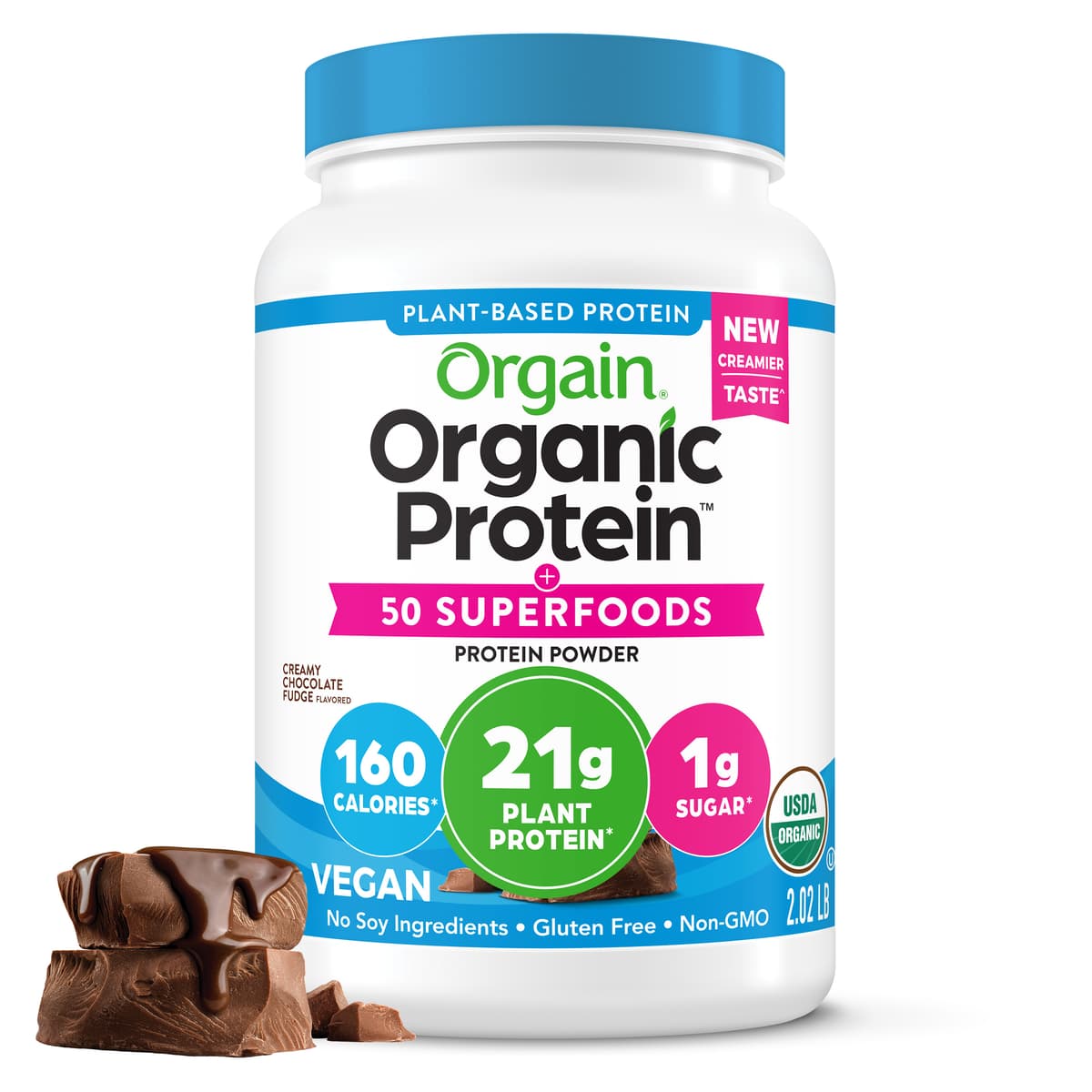 Creamy Chocolate Fudge Flavor Plant Based Protein & Superfoods Powder