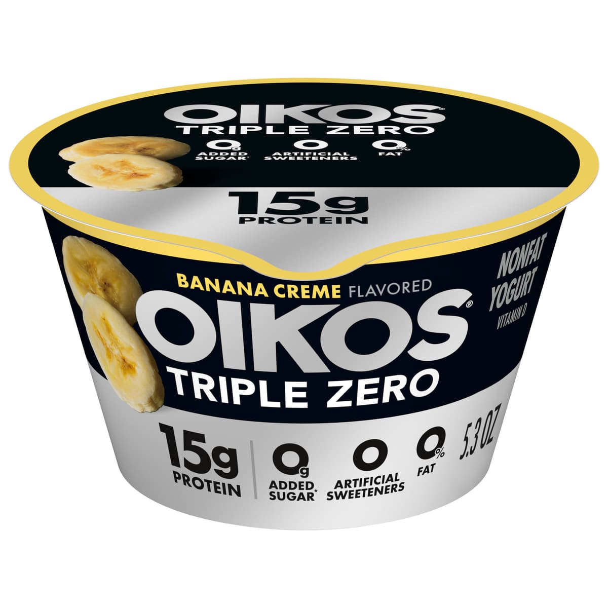 Banana Creme Flavor Triple Zero Blended Greek Nonfat Yogurt