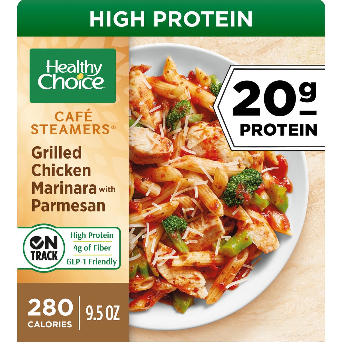 Grilled Chicken Marinara with Parmesan, Grilled Chicken Breast with Penne Pasta & Broccoli in a Zesty Marinara Sauce