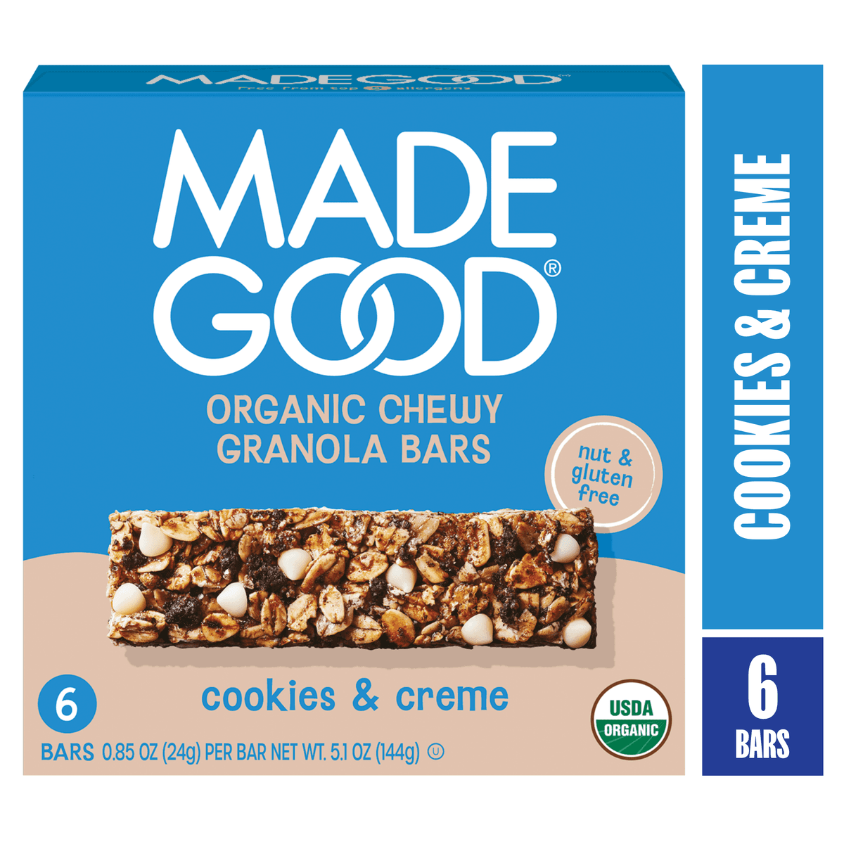 MadeGood Cookies & Cream Granola Bars