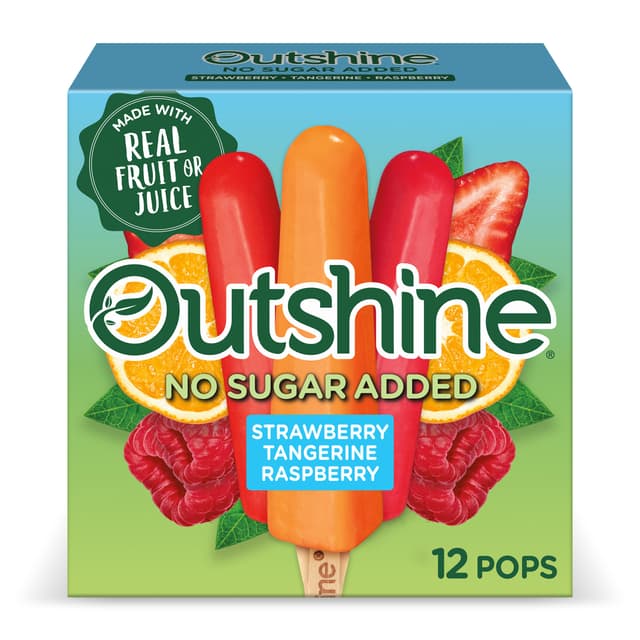 Assorted Fruit Ice Bars, Strawberry, Tangerine, Raspberry