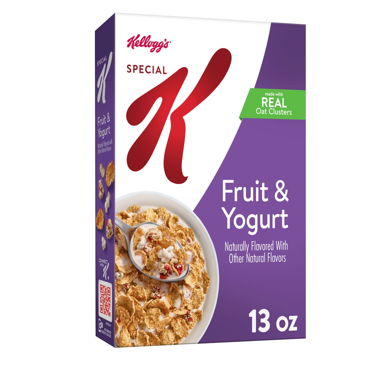 Fruit & Yogurt Flavored Crunchy Wheat & Rice Flakes With Oat & Fruit Clusters & Yogurt-Coated Clusters Cereal