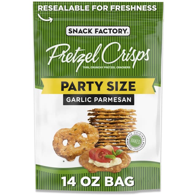 Garlic Parmesan Thin, Crunchy Pretzel Crackers