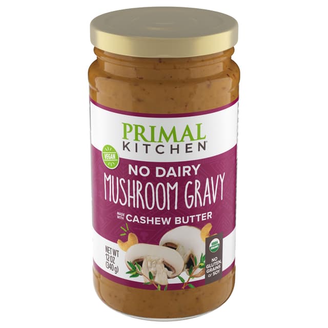 Organic Mushroom Gravy Made With Cashew Butter