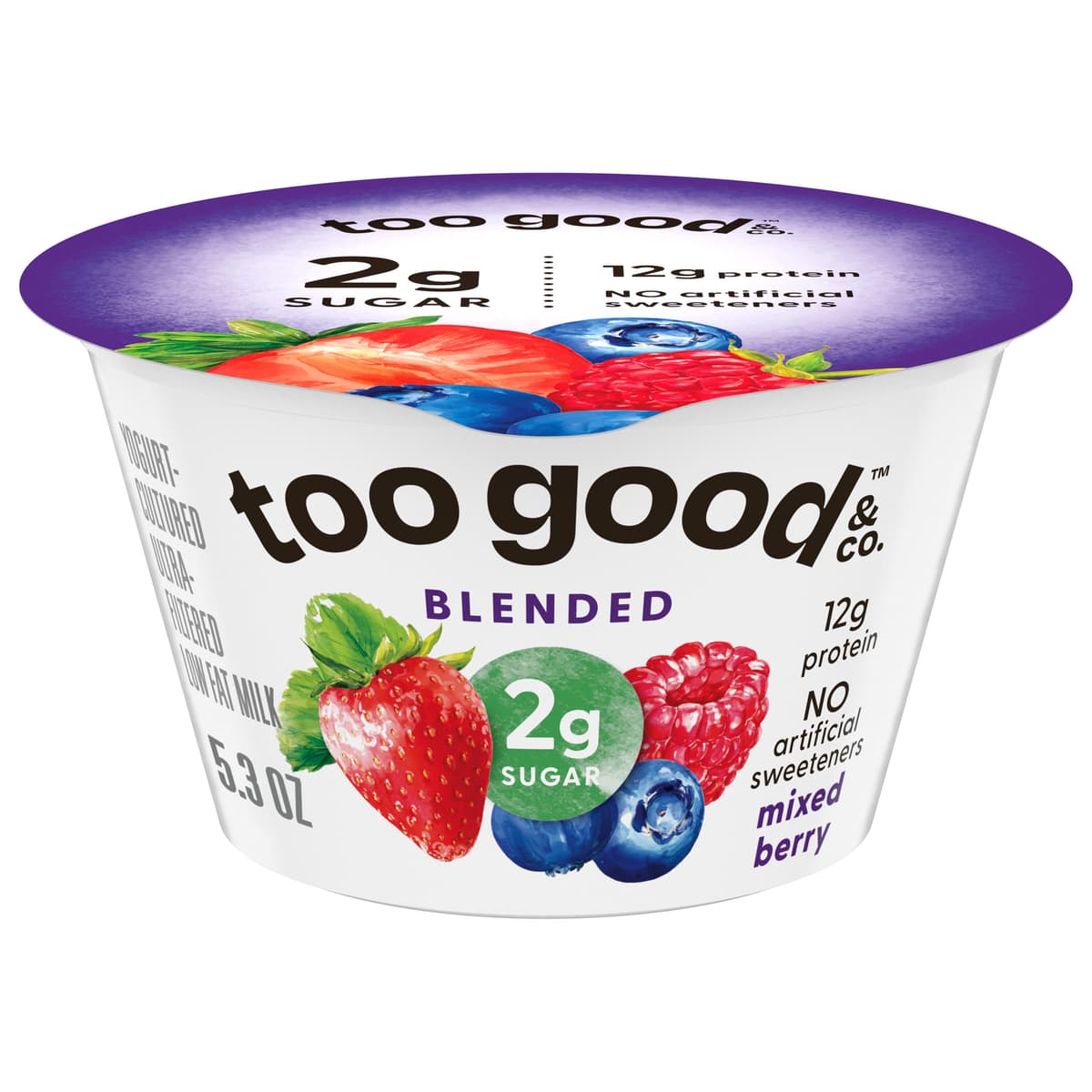 Mixed Berry Flavored Greek Lowfat Yogurt