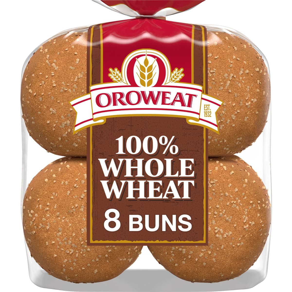 WHOLE GRAINS 100% WHOLE WHEAT SANDWICH BUNS