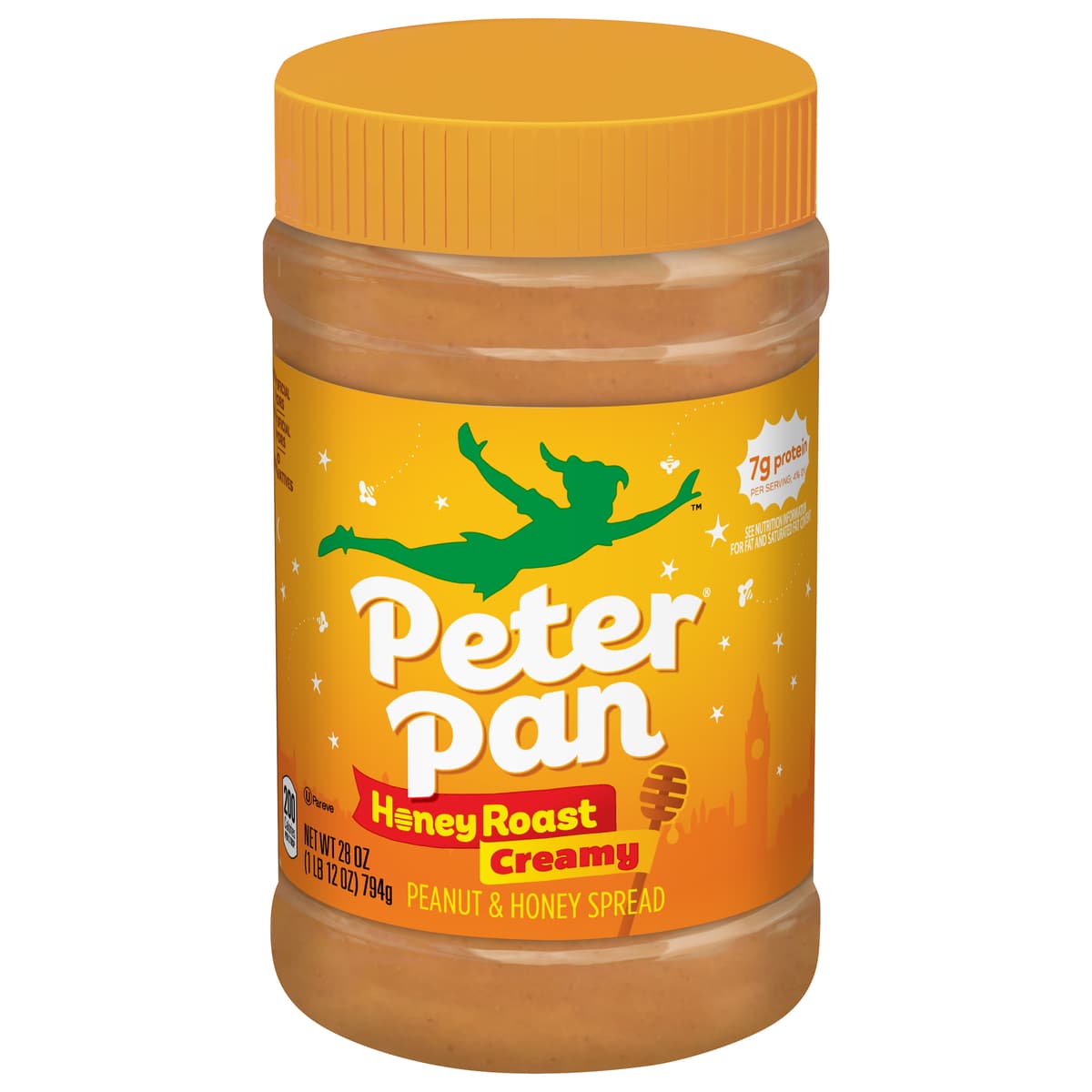 Peter Pan, Creamy Peanut & Natural Honey Spread, Honey Roast