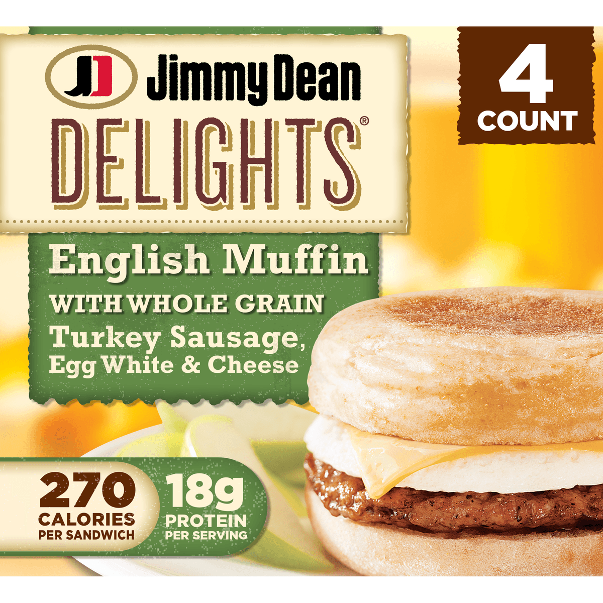 Turkey Sausage, Egg White & Cheese English Muffin Sandwiches