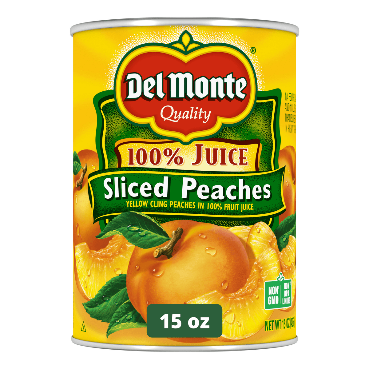 Sliced Peaches Yellow Cling Peaches In 100% Fruit Juice