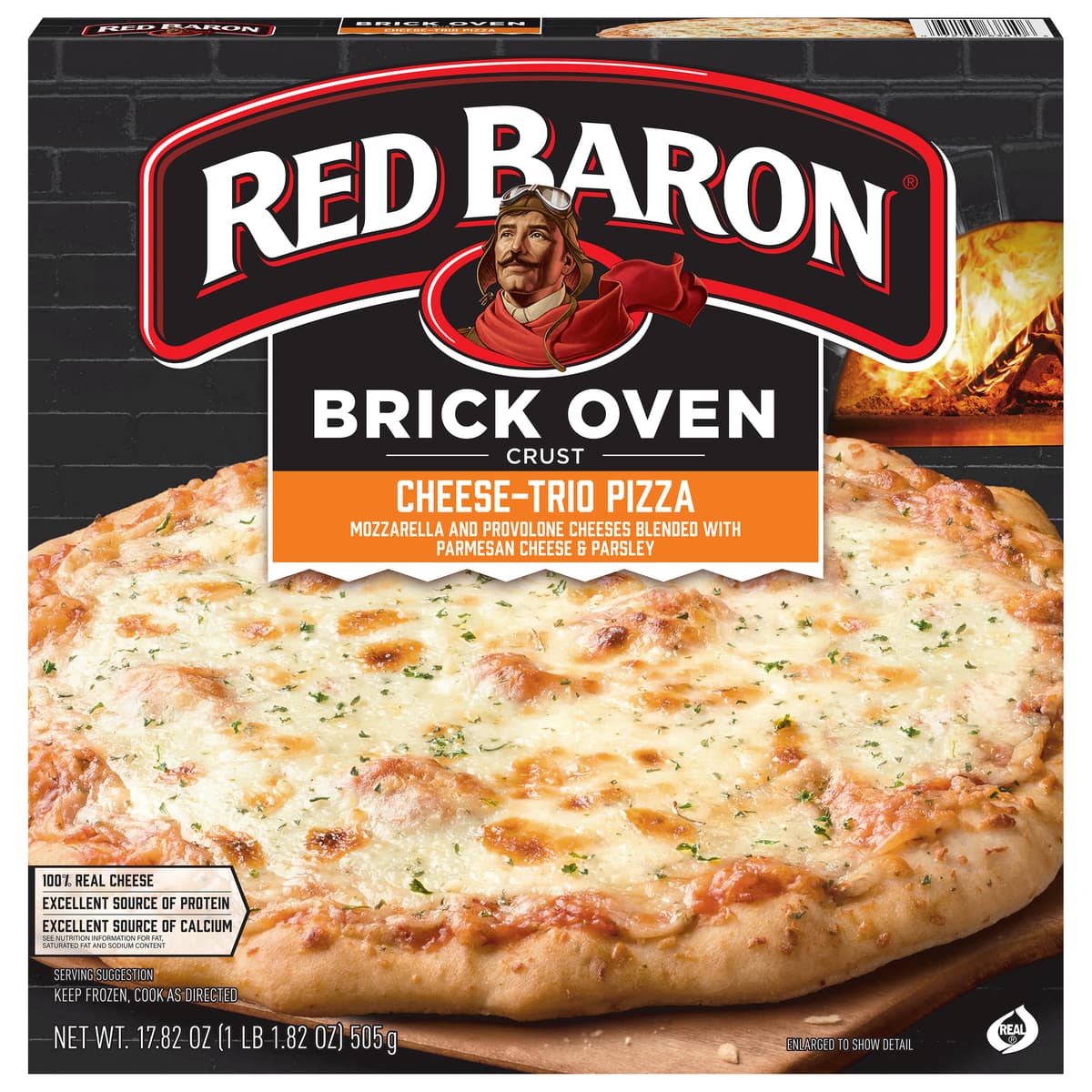 Cheese-Trio Mozzarella and Provolone Cheeses Blended with Parmesan Cheese & Parsley Brick Oven Crust Pizza